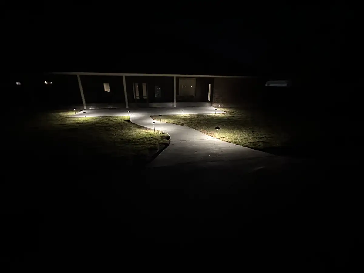 Low-voltage landscape lighting for Cedar Ridge Outdoor Living