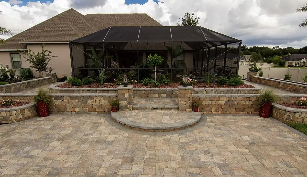 Backyard paver patio project for Cedar Ridge Outdoor Living